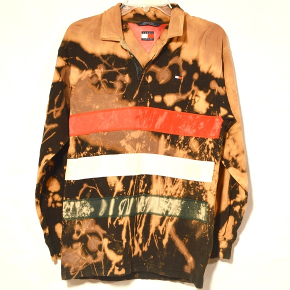 Tommy Hilfiger Other - Upcycle Tommy Hilfiger Polo Long Sleeve Acid Wash